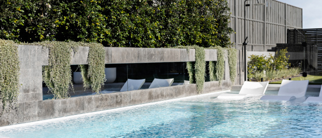 Pool Lounges and wall